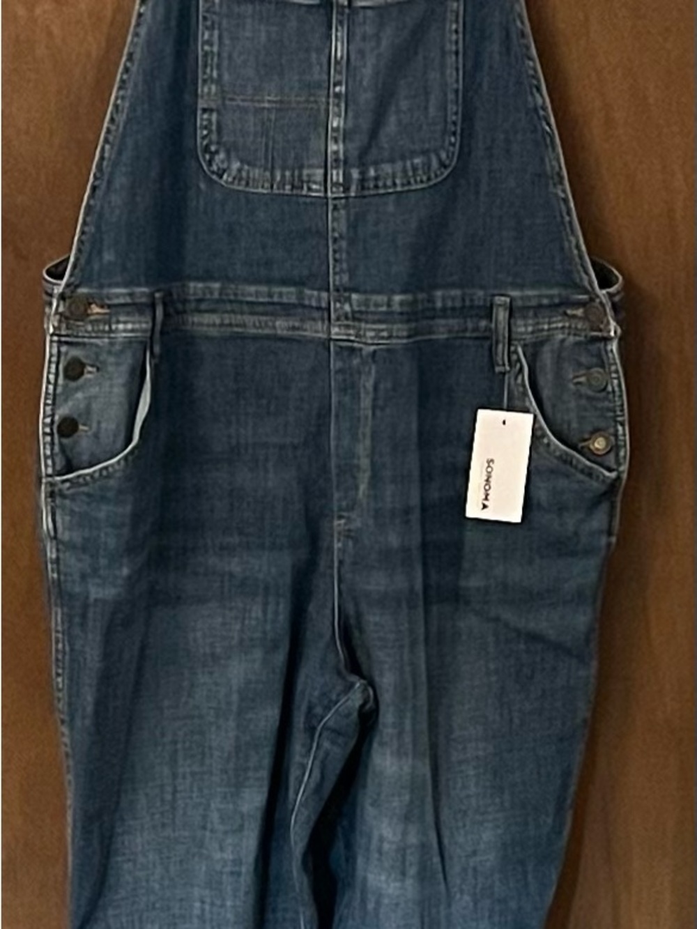 Sonoma Women's Denim Jean Overalls - Casual Relaxed Fit - Picture 4 of 9